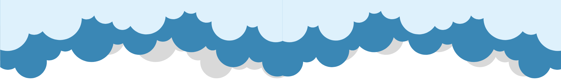 Abstract illustration of layered blue waves on a white background.